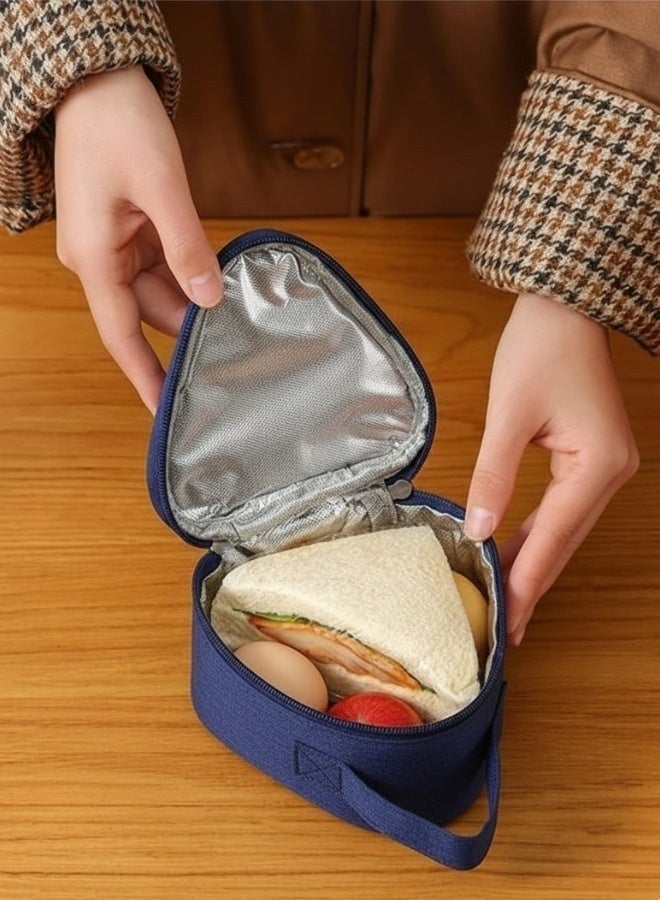 Thermal Lunch Bag Lightweight S22 20×12 cm – Insulated Aluminum Foil Lined Food Storage Bag for Hot & Cold Meals – Portable and Waterproof with Smooth Zipper – Ideal for School, Office, Travel- Blue - Image 4